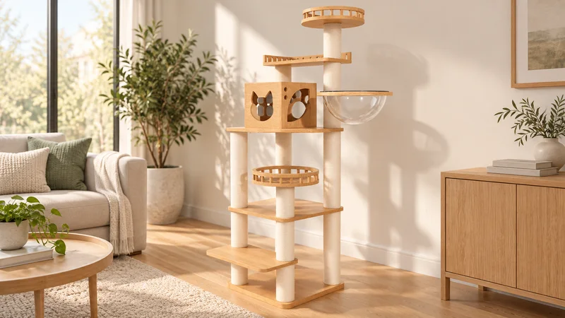 Cat Tree with Paw-Window Den and Clear Bowl: A Buyer Guide